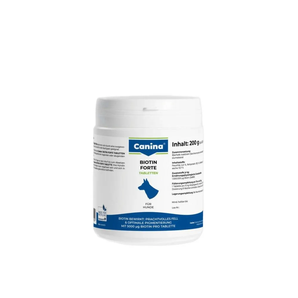 Вітамінний комплекс Canina Biotin Forte Tabletten для собак Біотин інтенсивний курс для шерсті 200 г 60 табл. — фото 4