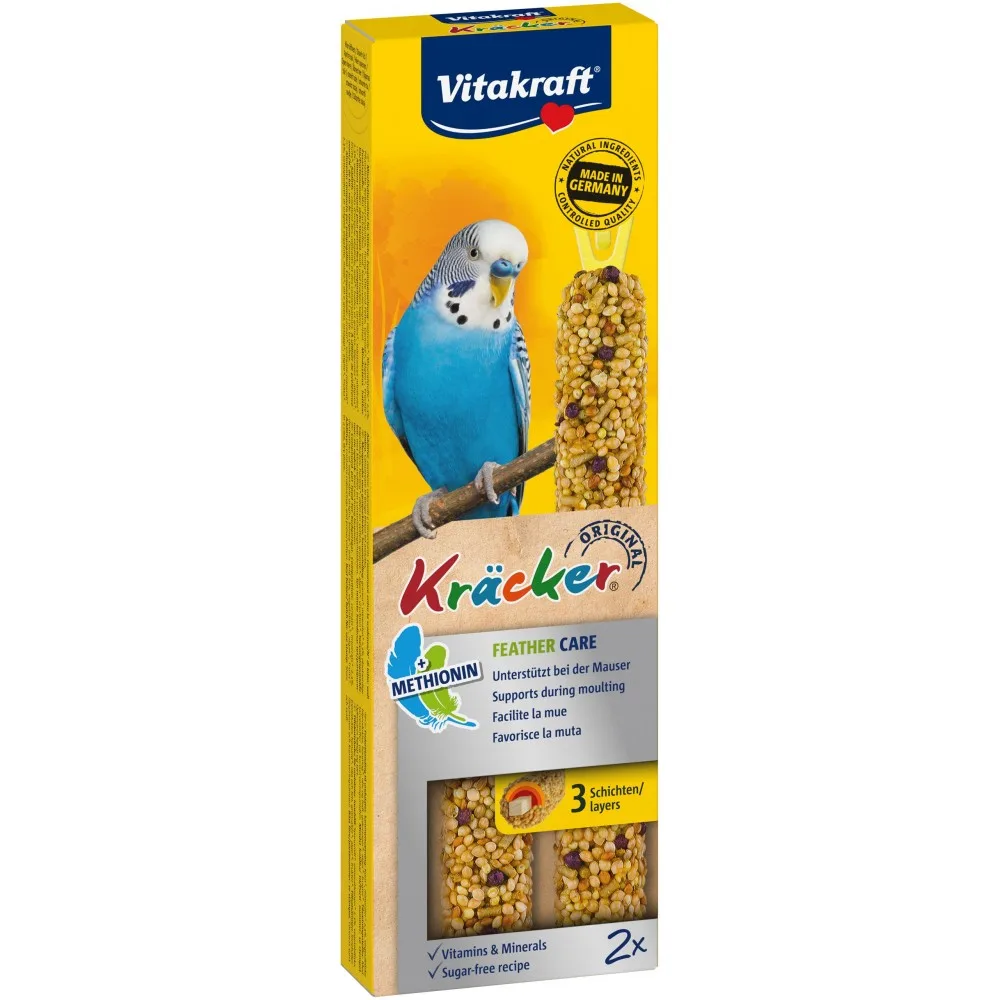 Ласощі Vitakraft Kracker Original Feather Care крекер для декоративних папуг у період линьки 2 шт/уп