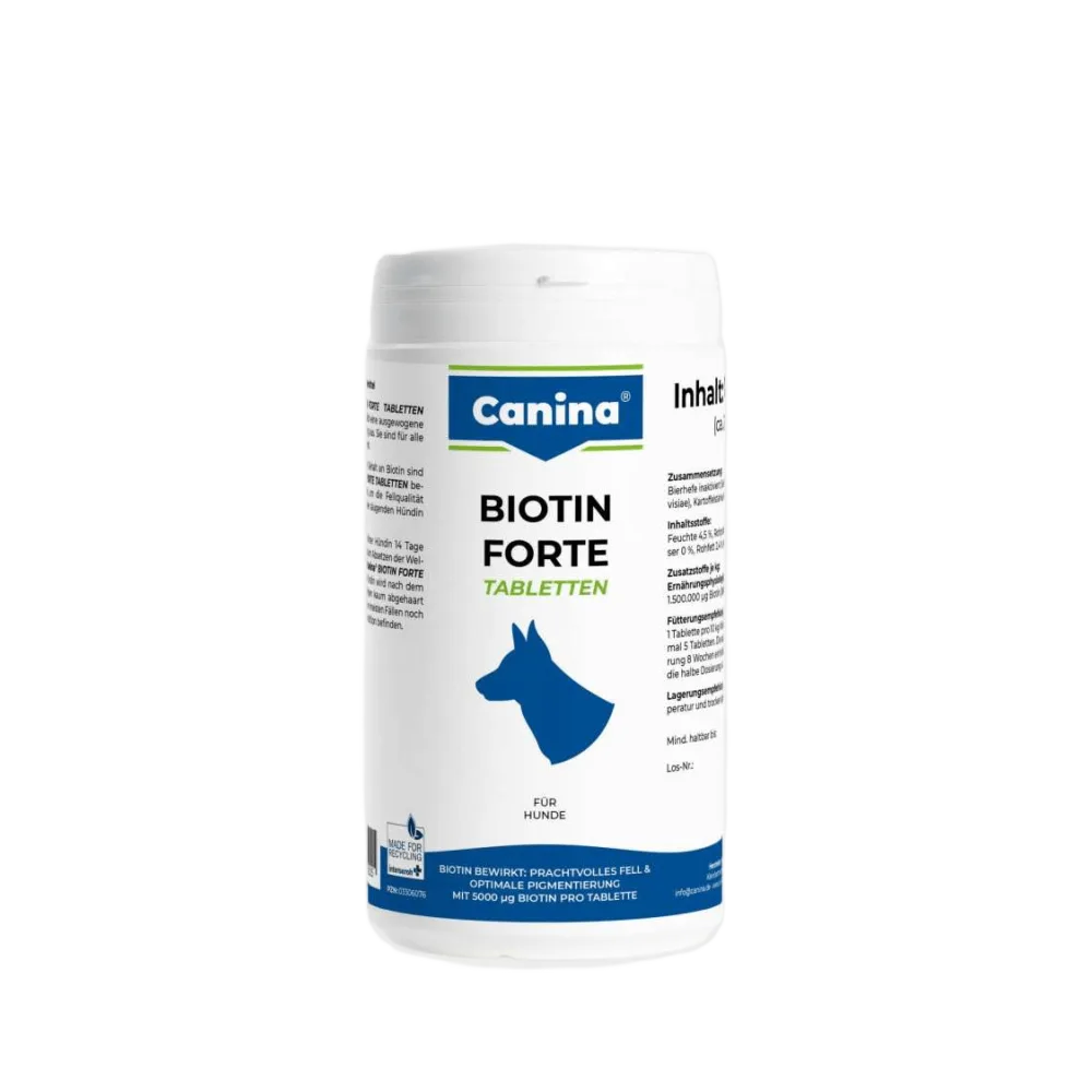Вітамінний комплекс Canina Biotin Forte Tabletten для собак Біотин інтенсивний курс для шерсті 700 г 210 табл. — фото 4