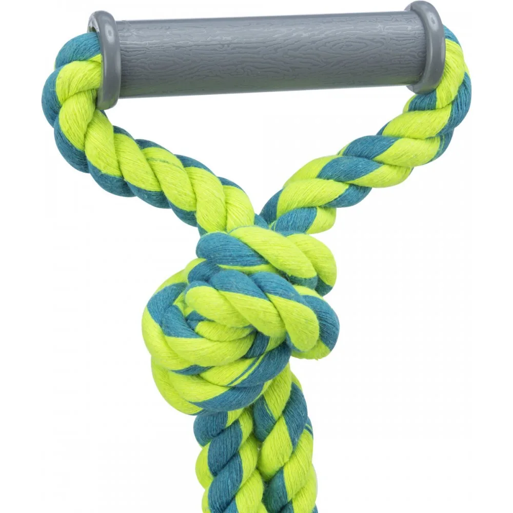 Іграшка Trixie для собак Ігровий канат з ручкою та тенісним м_ячем котон 6х50 см — фото 2