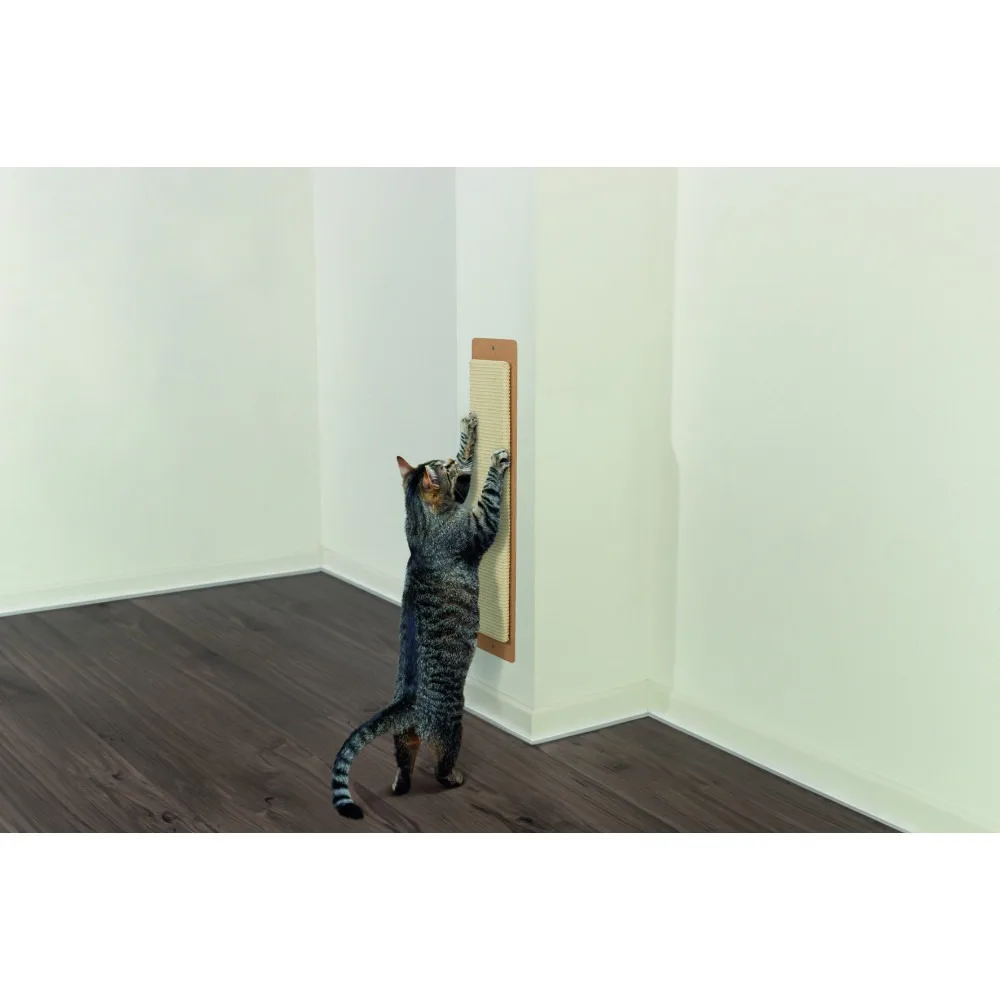 Дряпка Trixie для котів настінна сизаль/дерево бежева 17х70 см — фото 2