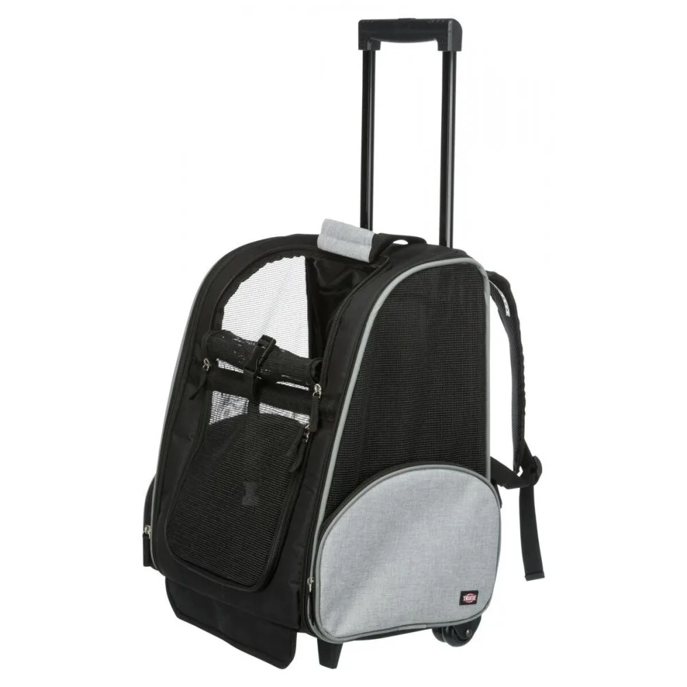 Сумка-рюкзак Trixie для собак Trolley до 8кг з поліестеру чорна/сіра 32х45х25 см