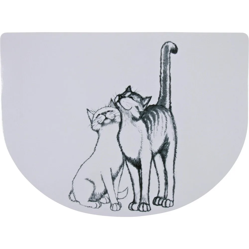 Килимок під миску Trixie для котів Pussy Cats білий пластик 40х30 см