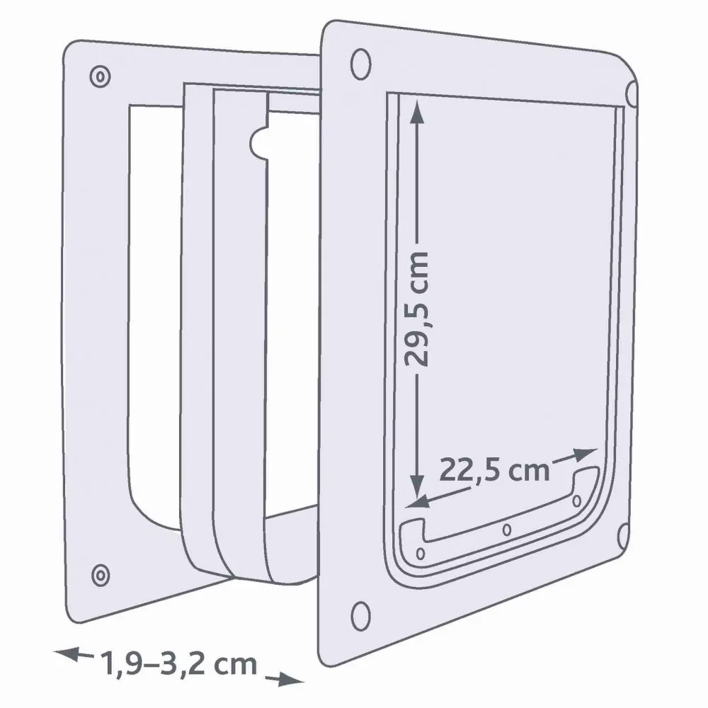 Двері Trixie Free для собак пластикові розмір S/M 30х36 см — фото 3