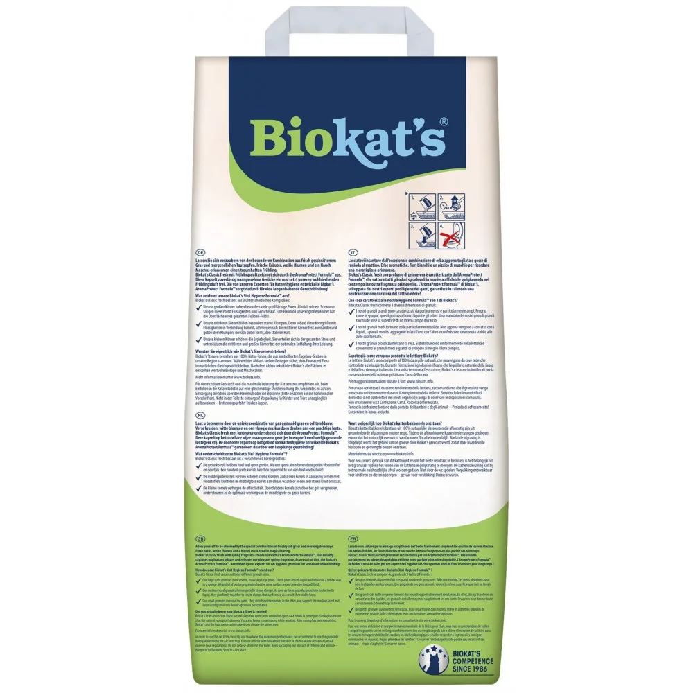 Наповнювач Biokat’s для котячого туалету Classic Fresh 3in1 бентонітовий 0,1–5 мм 10 л — фото 3