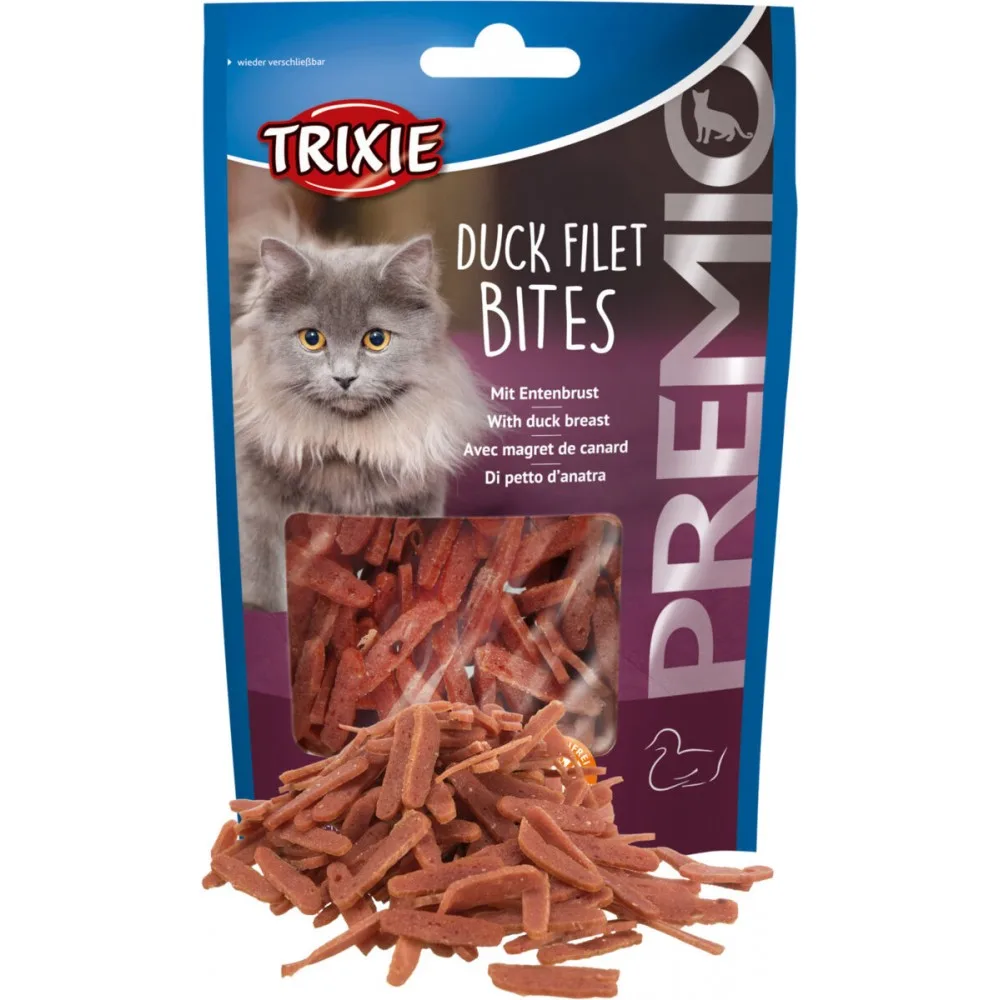 Ласощі Trixie Premio Duck Filet Bites для котів сушене філе качки 50 г — фото 4