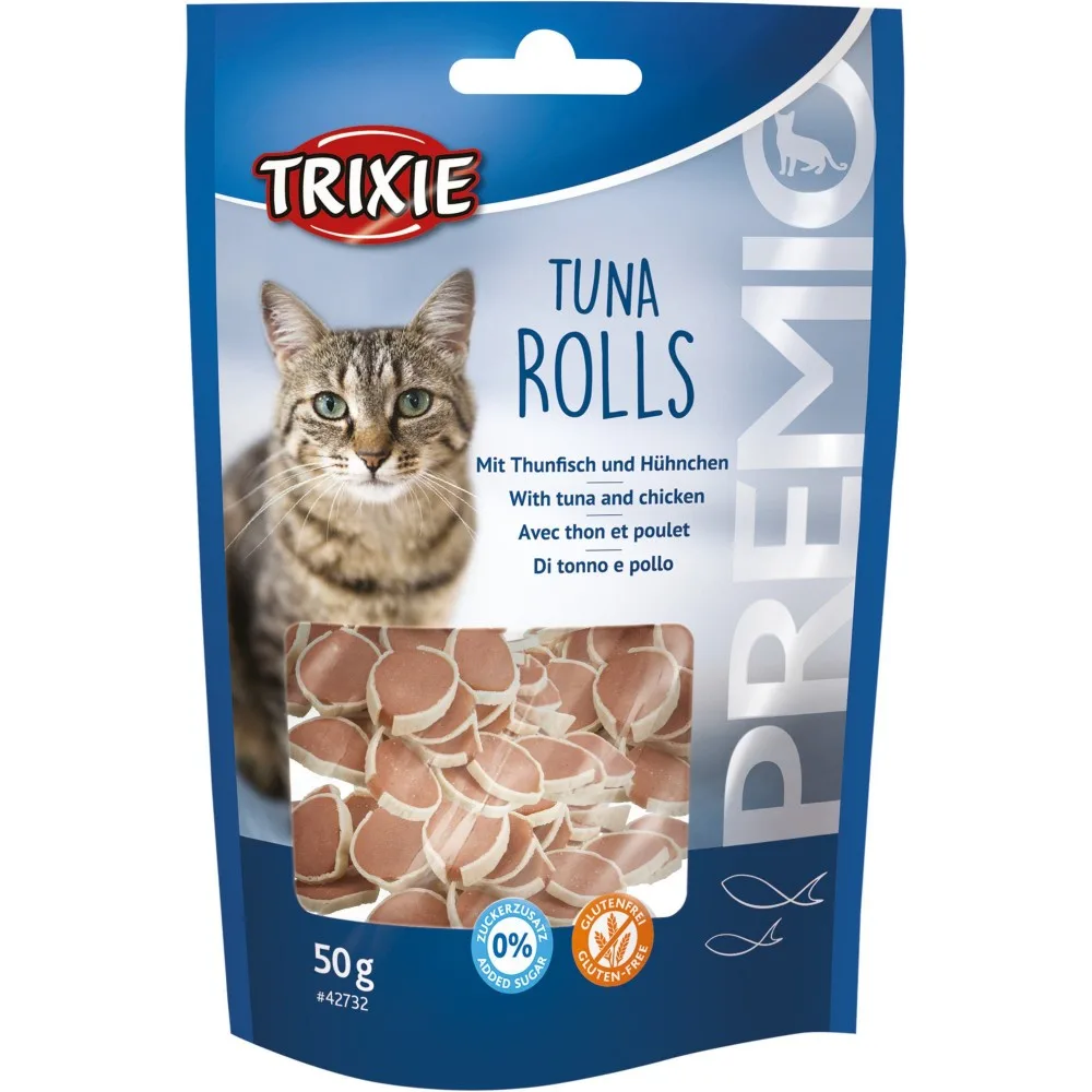 Ласощі Trixie Premio Tuna Rolls для котів шматочки з тунцем та куркою 50 г — фото 3