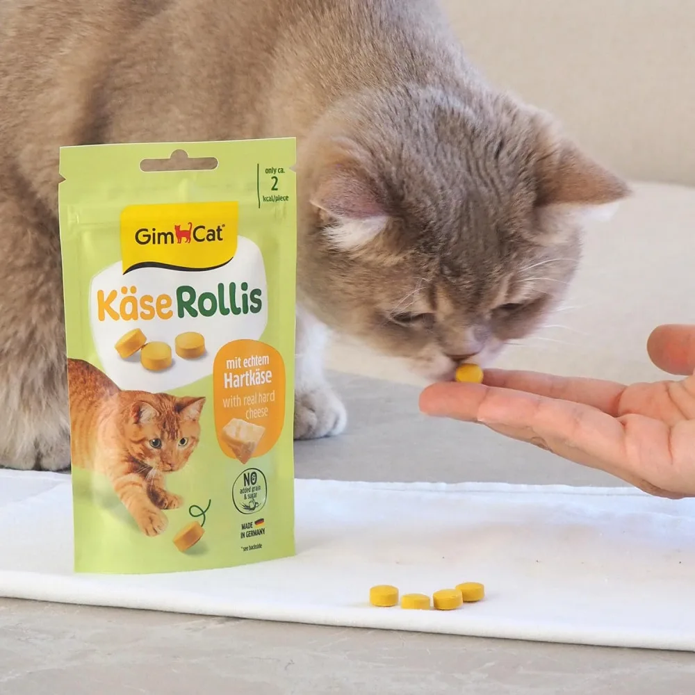 Ласощі GimCat Kase Rollis для котів таблетки з комплексом вітамінів сирні 40 г — фото 3