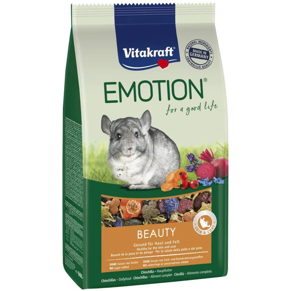 Корм Vitakraft Emotion Beauty Selection для шиншил для шкіри та шерсті 600 г