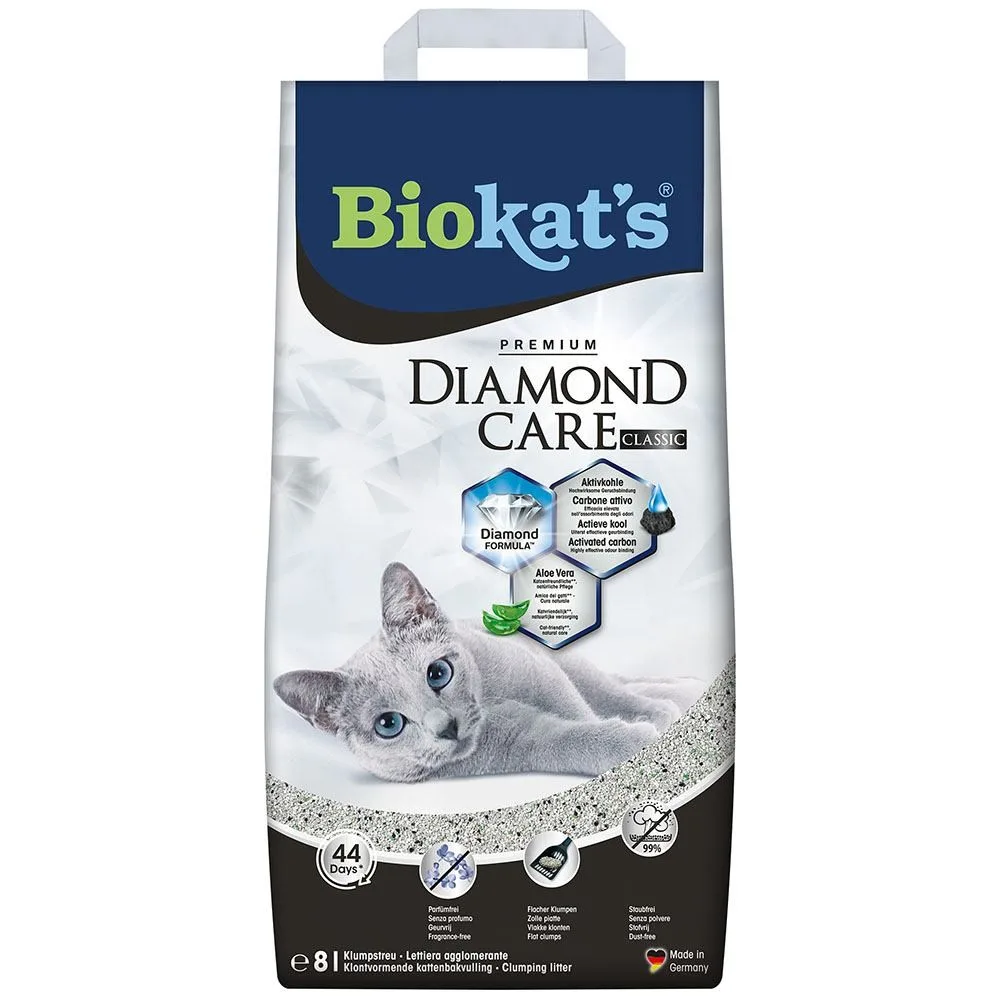 Наповнювач Biokat’s для котячого туалету Diamond Classic бентонітовий 8 л