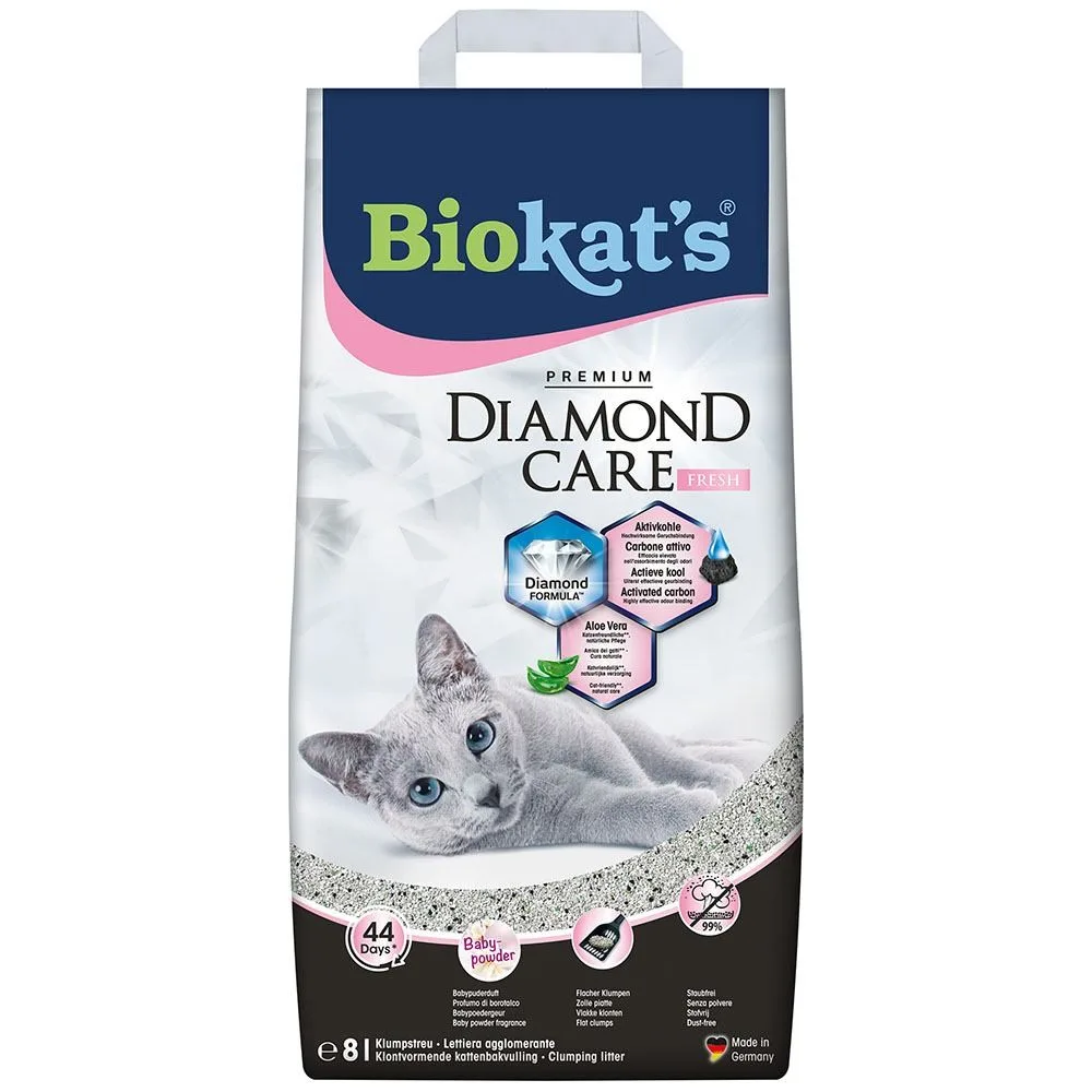 Наповнювач Biokat’s для котячого туалету Diamond Fresh бентонітовий 8 л