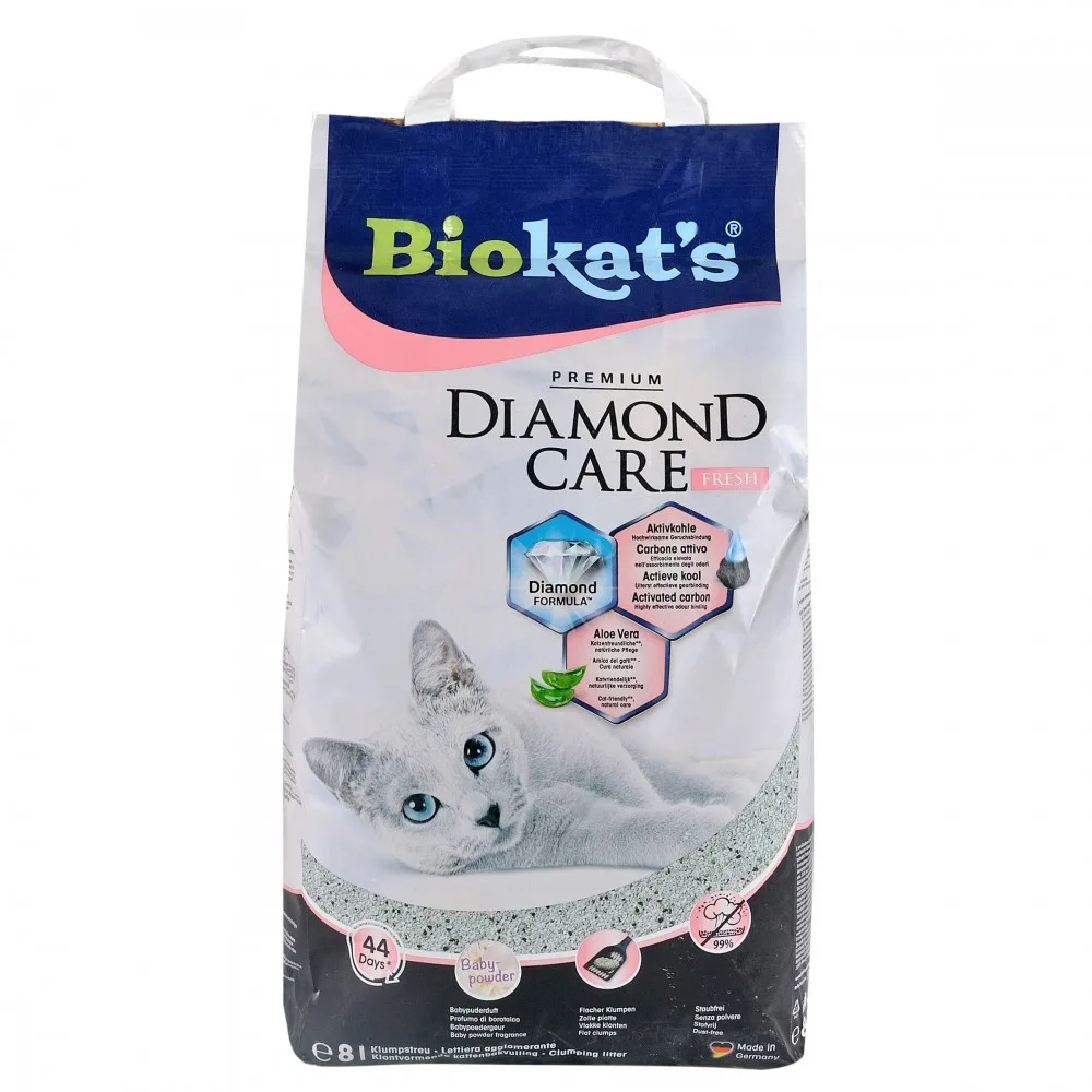 Наповнювач Biokat’s для котячого туалету Diamond Fresh бентонітовий 8 л — фото 3