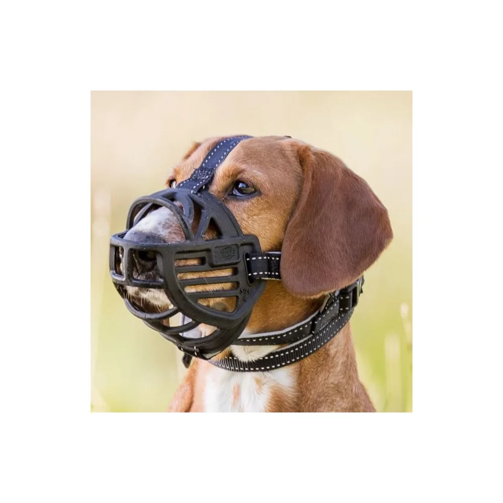 Намордник Trixie Muzzle Flex для собак чорний силікон M-L 27 см — фото 2