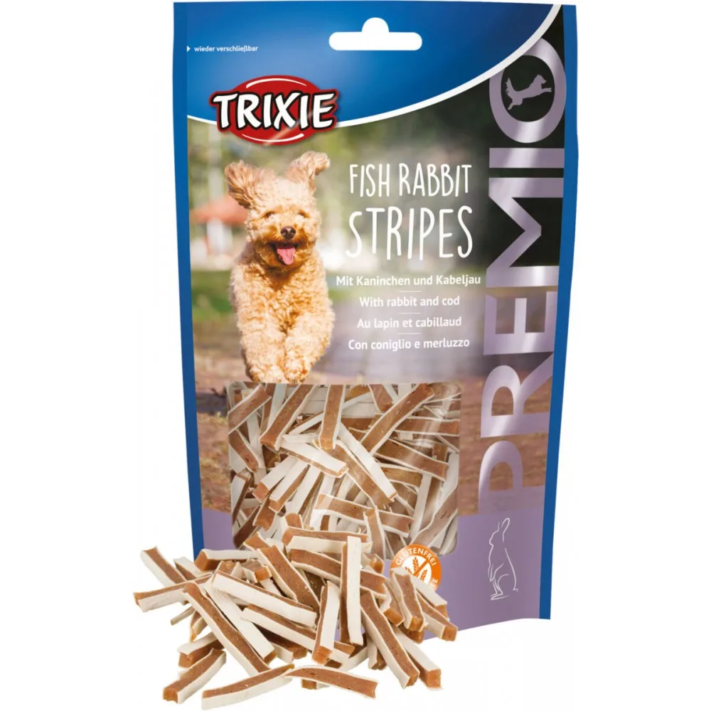 Ласощі Trixie Premio Fish Rabbit Stripes для собак снеки з рибою та кроликом 100 г — фото 3