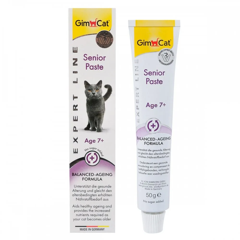 Вітаміни GimCat Expert Line Senior для старіючих котів старше 7 років паста 50 г