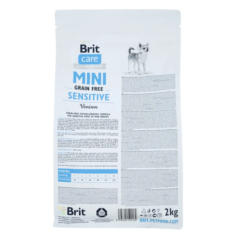 Корм сухий Brit Care Grain Free Mini Sensitive для собак мініатюрних порід з чутливим травленням з олениною 2 кг — фото 3