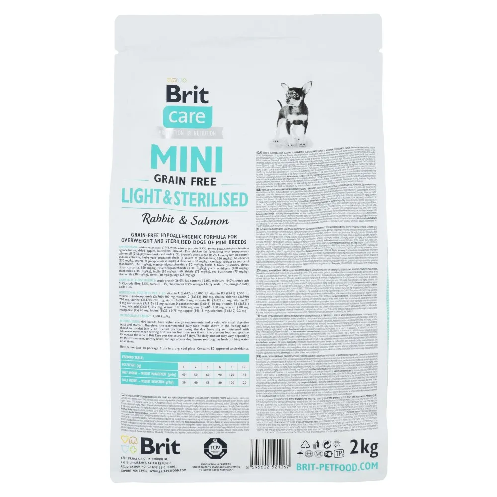 Корм сухий Brit Care Grain Free Mini Light and Sterilised для дорослих собак дрібних порід з зайвою вагою чи стерилізованих — фото 3