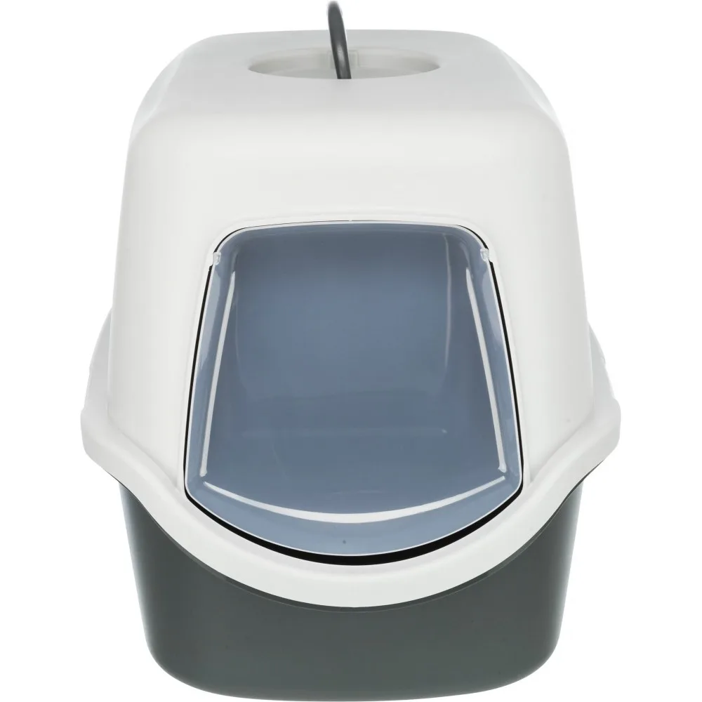 Туалет Trixie Vico для котів з ковпаком-кришкою дверцятами та ручкою пластиковий сірий 40х40х56 см — фото 2
