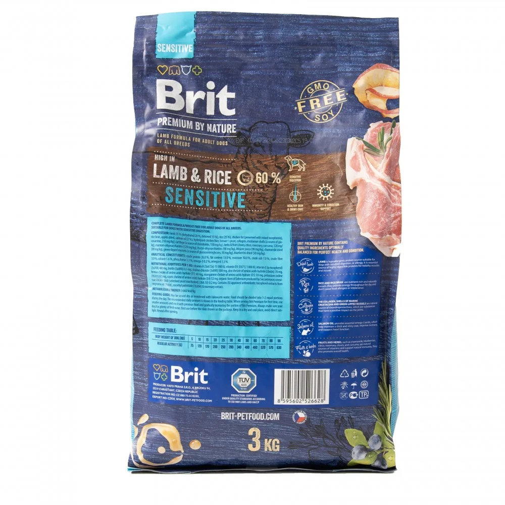 Корм сухий Brit Premium Dog Sensitive Lamb для собак усіх порід з чутливим травленням з ягнятиною 3 кг — фото 3