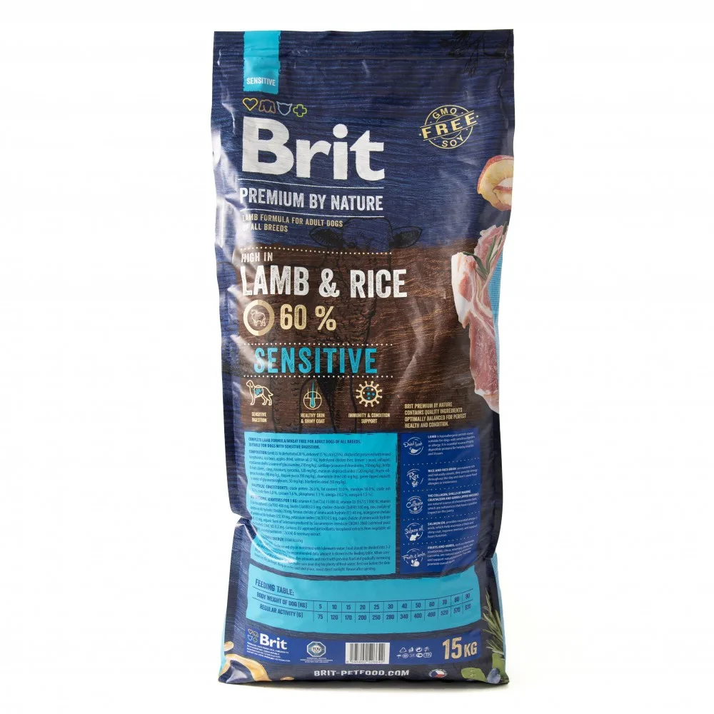 Корм сухий Brit Premium Dog Sensitive Lamb для собак з чутливим травленням з ягням 15 кг — фото 3