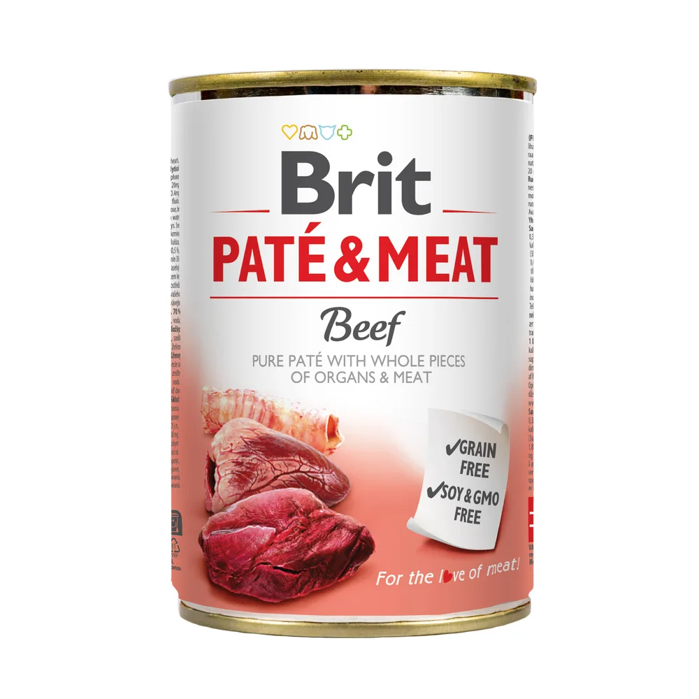 Корм вологий Brit Care Pate and Meat для дорослих собак з яловичиною 400 г