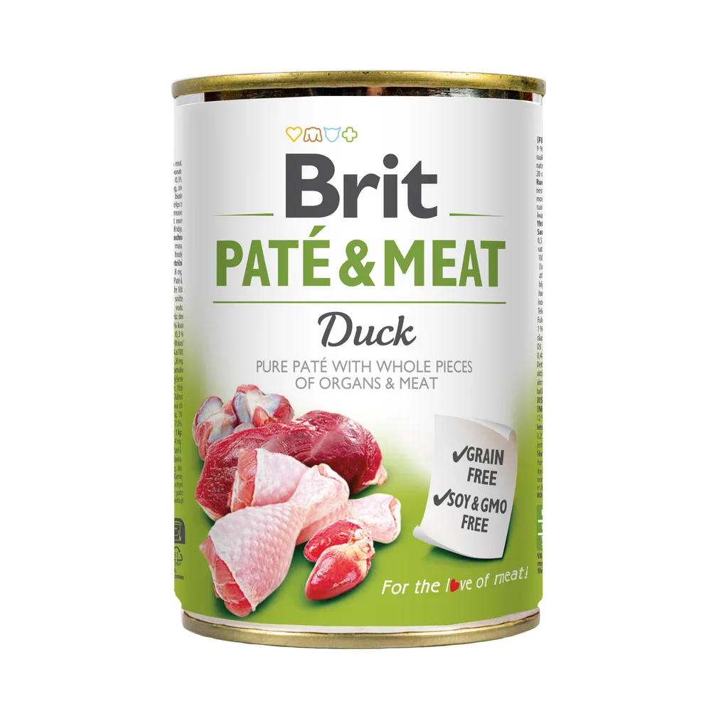 Корм вологий Brit Care Pate and Meat для дорослих собак з качкою 400 г