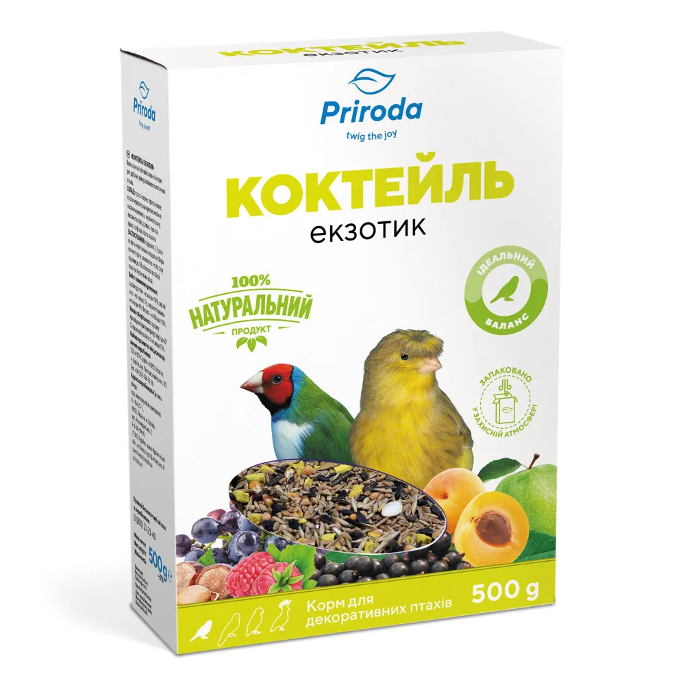 Корм Природа Коктейль Екзотик для екзотичних птахів 500 г