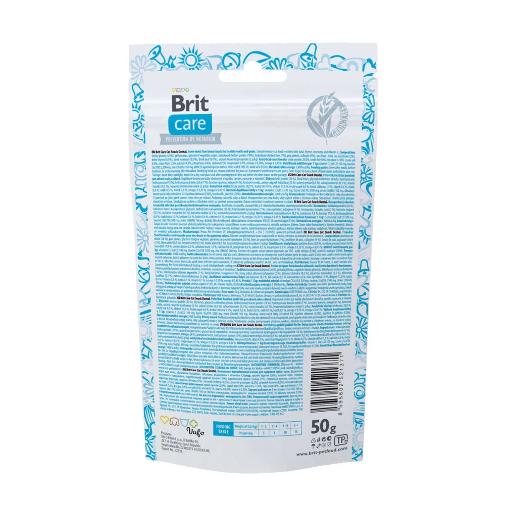 Ласощі Brit Care Functional Snack Dental для котів для здоров’я зубів та ясен з індичкою 50 г — фото 3