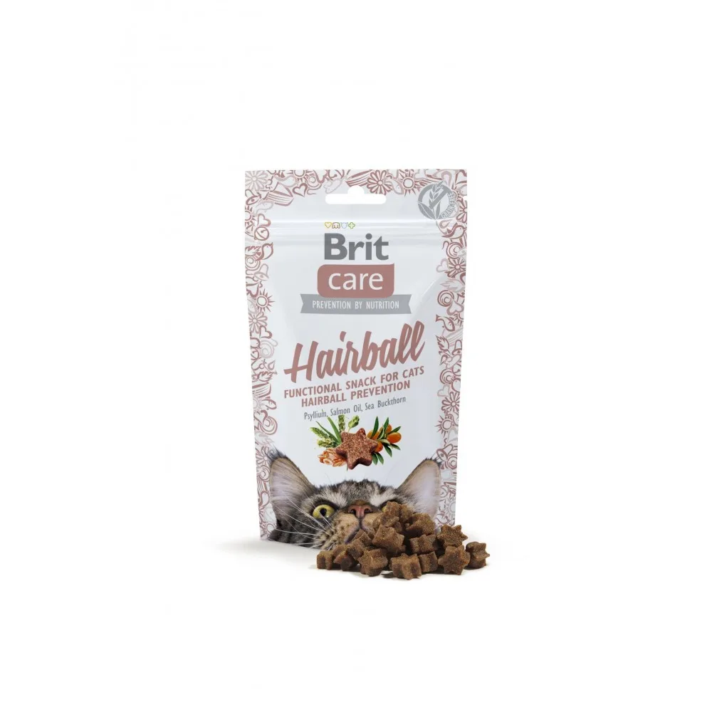 Ласощі Brit Care Functional Snack Hairball для котів для виведення шерсті з качкою 50 г — фото 2