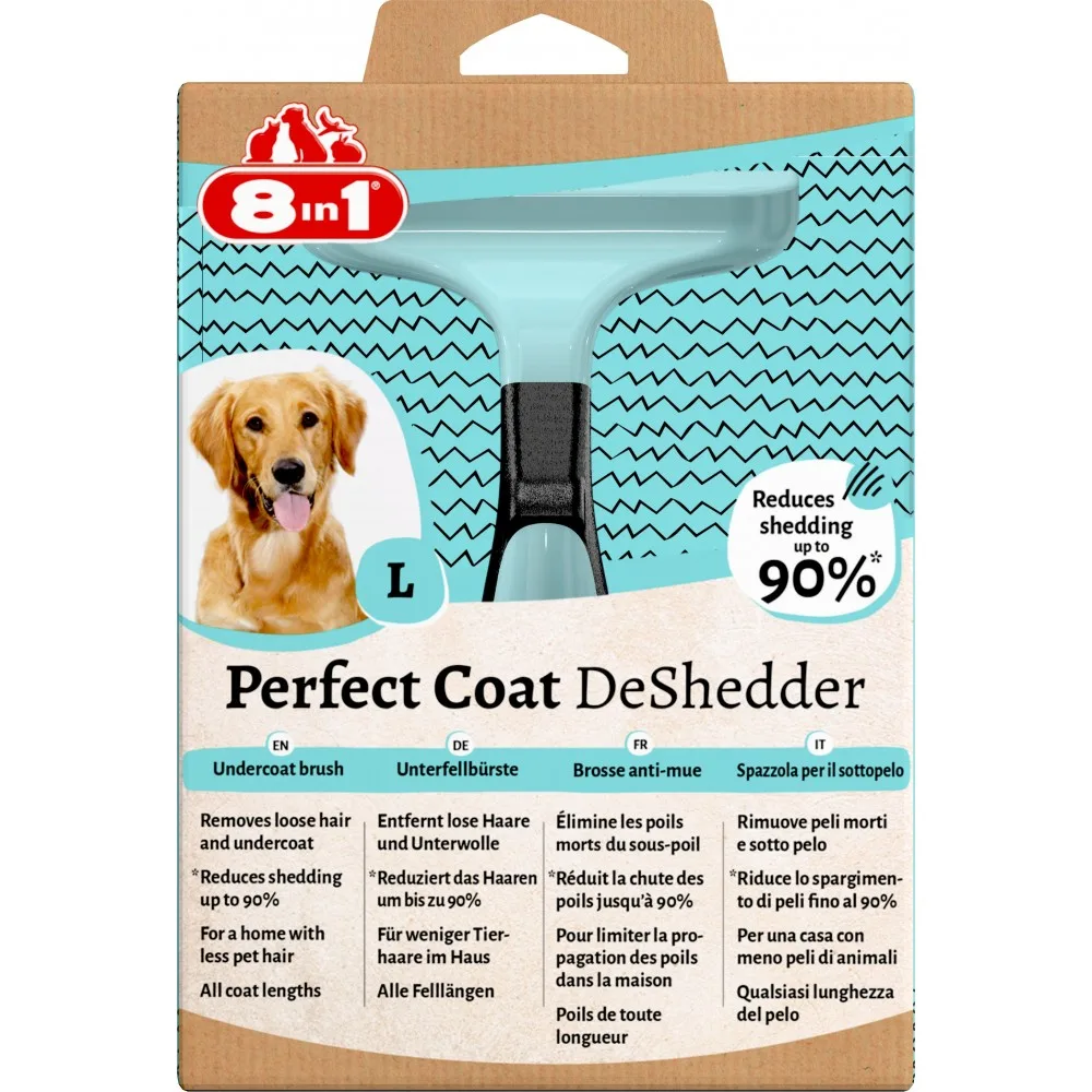 Дешеддер 8in1 Perfect Coat для вичісування собак розмір L 10 см — фото 3