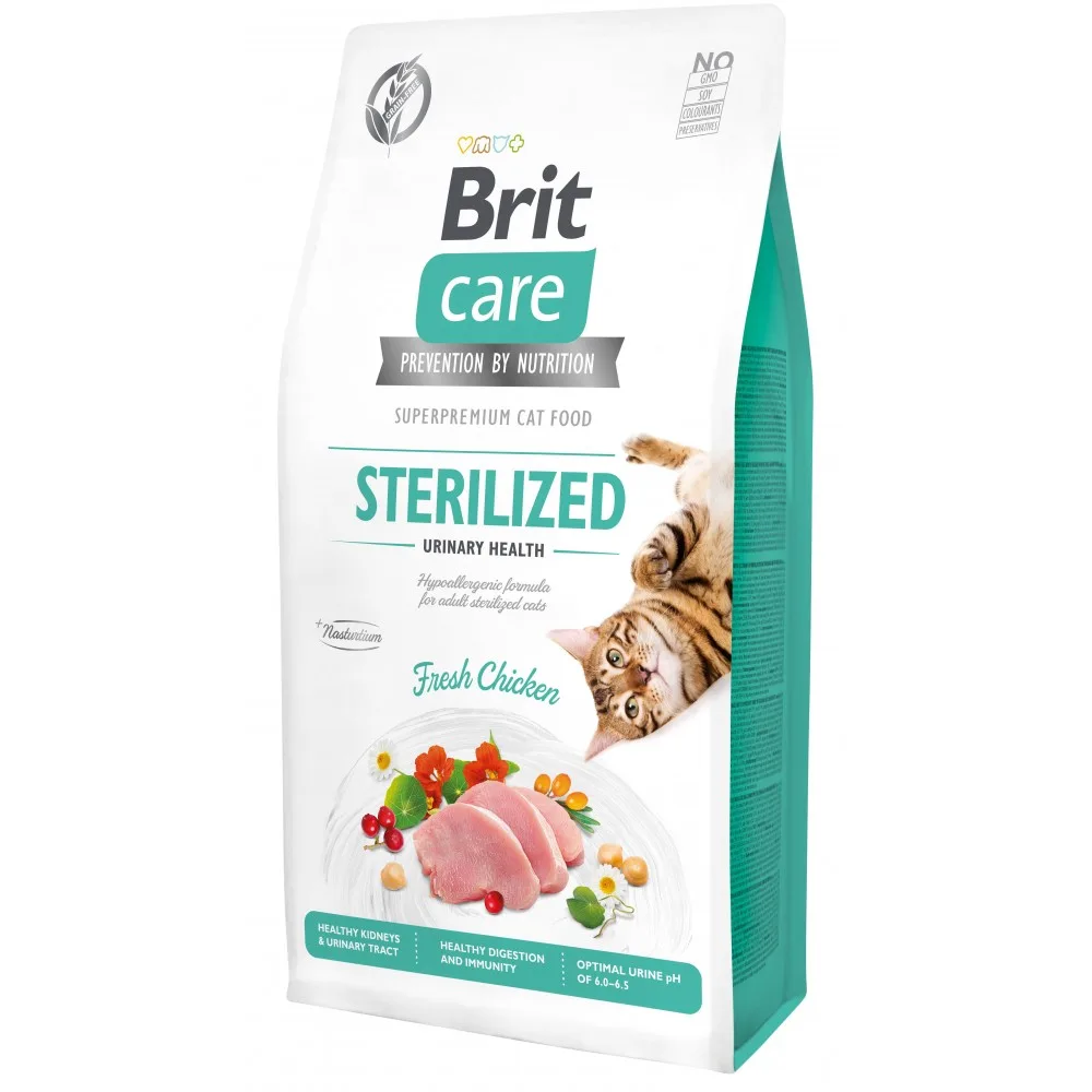 Корм сухий Brit Care Cat Grain Free Sterilized Urinary Health для стерилізованих котів для підтримання сечостатевої системи