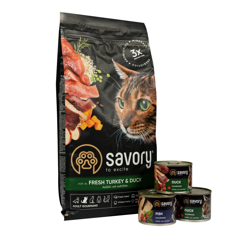 Набор Savory 2кг Утка + консервы 600г — фото 4