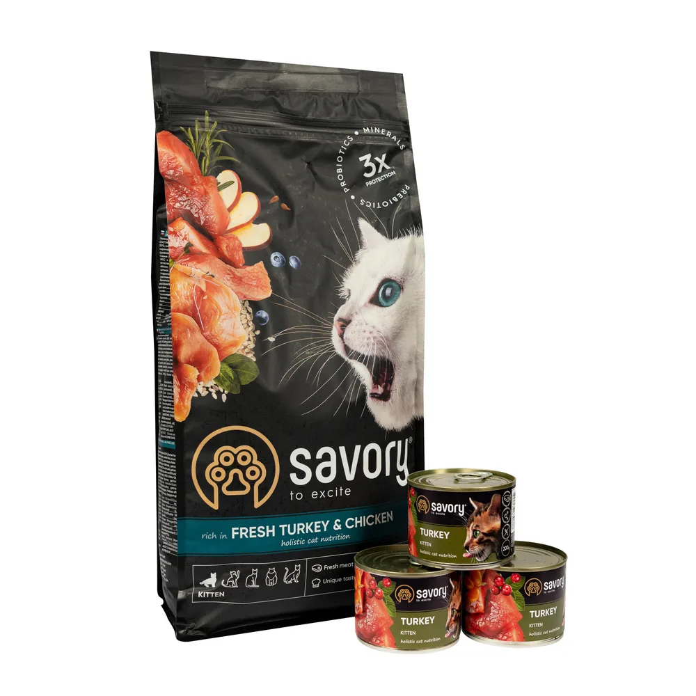 Набор Savory 2кг Котята + консервы 600г — фото 4