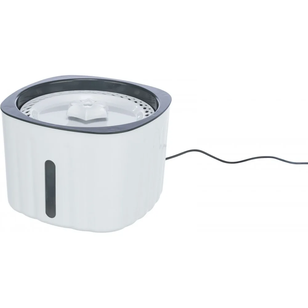 Поїлка-фонтан Trixie Flower для котів білий/сірий пластик 2 л 18,5х13х18,5 см — фото 2
