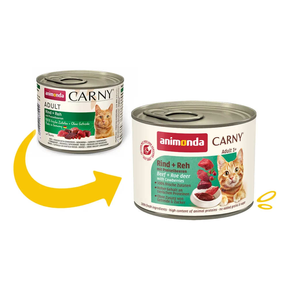 Корм вологий Carny Adult Beef Venison with Cowberries для дорослих котів з яловичиною олениною та брусницею 200 г — фото 2