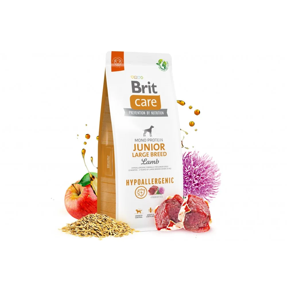 Корм сухий Brit Care Dog Hypoallergenic Junior Large Breed для молодих собах великих порід гіпоалергенний з ягням 1 кг — фото 4