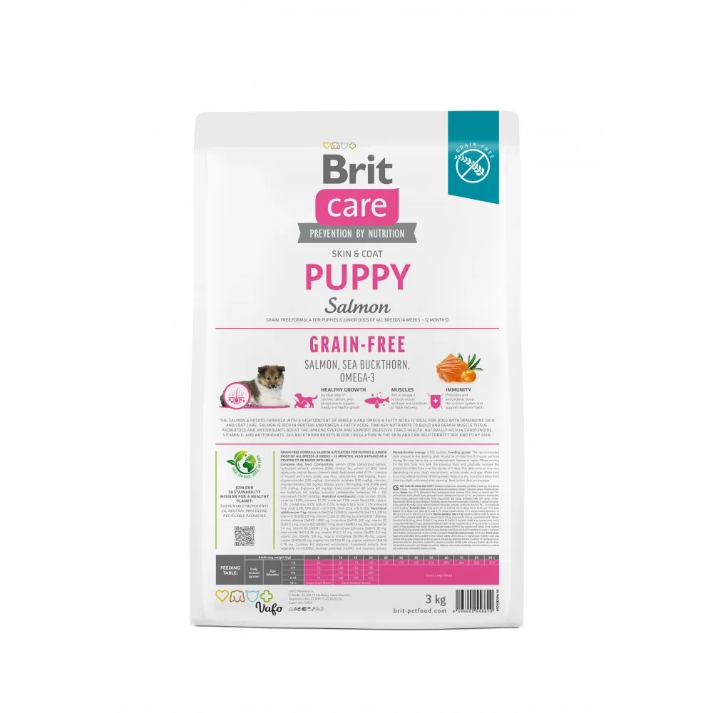 Корм сухий Brit Care Dog Grain-free Puppy для цуценят беззерновий з лососем 3 кг — фото 3