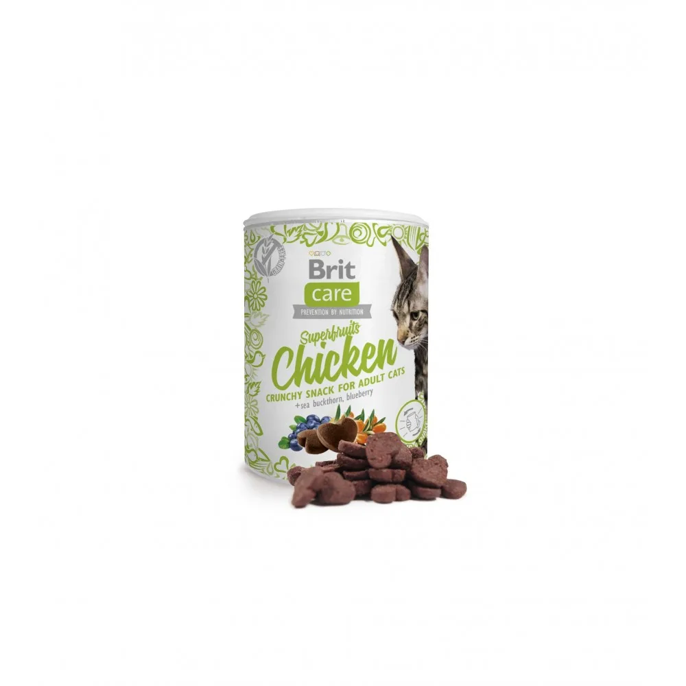 Ласощі Brit Care Superfruits Chicken для котів з куркою обліпихою та чорницею 100 г — фото 2