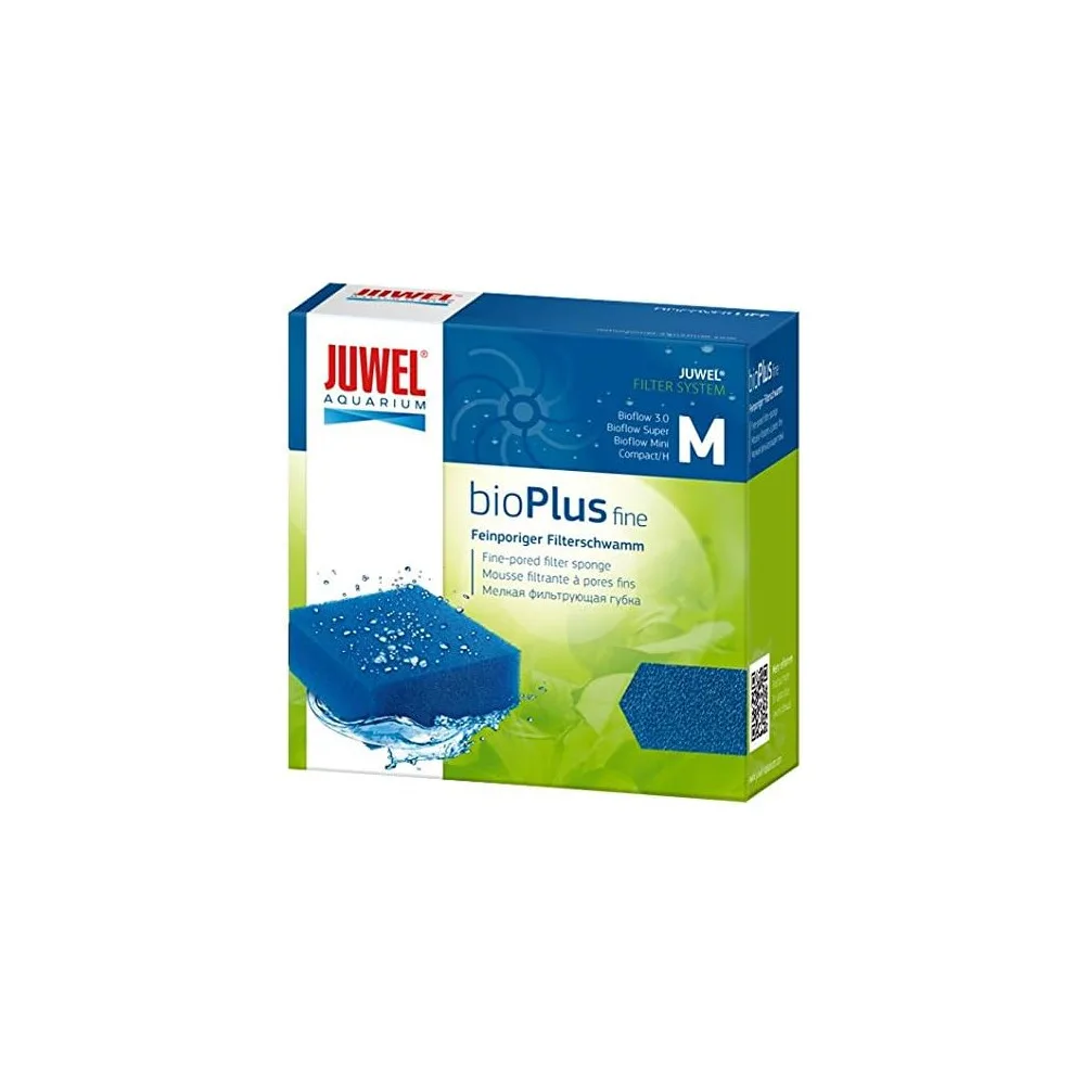 Губка Juwel дрібнопориста для акваріума bioPlus fine M для внутрішнього фільтра Bioflow M