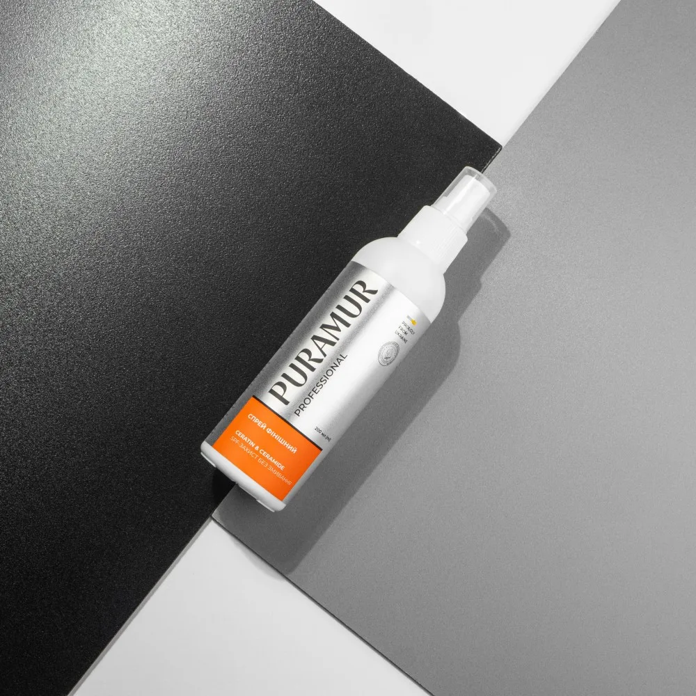 Спрей фінішний PURAMUR Ceratin and Ceramide SPF-захист без змивання 200 мл — фото 3