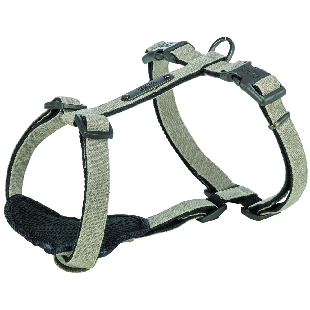 Шлея Trixie CityStyle H-harness для собак бавовна L–XL 75–120 см 25 мм світло-сіра — фото 4