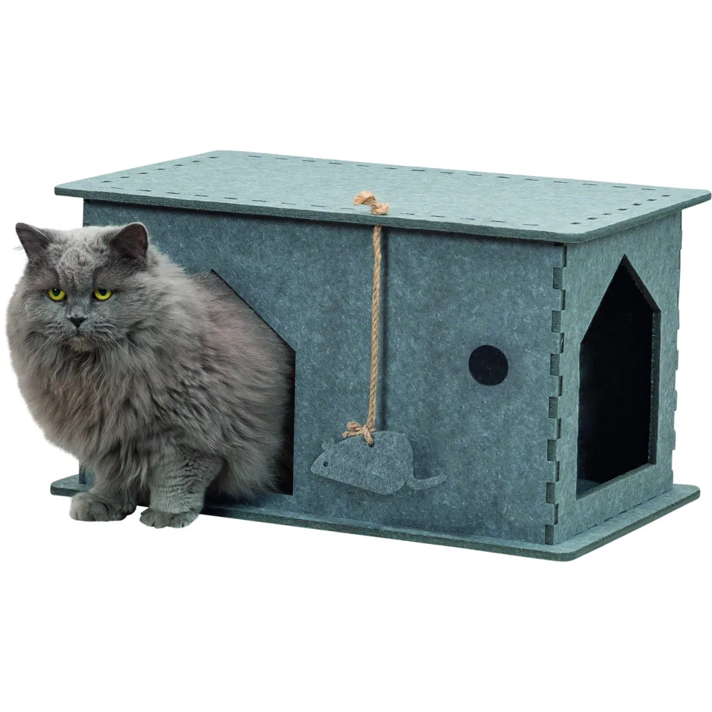 Будиночок Trixie Lene для котів фетр 54х30х35 см сірий — фото 2