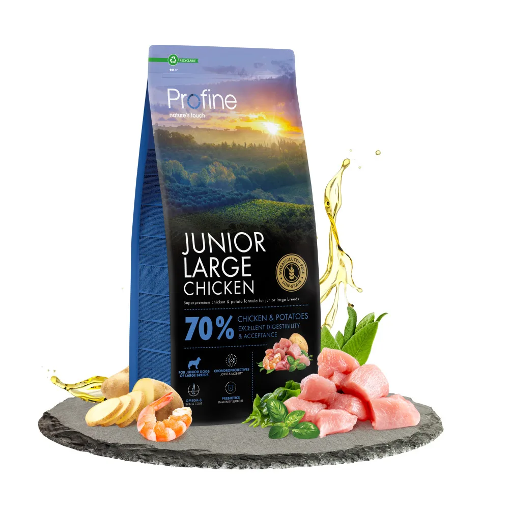Корм сухий Profine Junior Large Chicken and Potatoes д/цуценят і юніорів великих порід курка і картопля 12 кг — фото 2