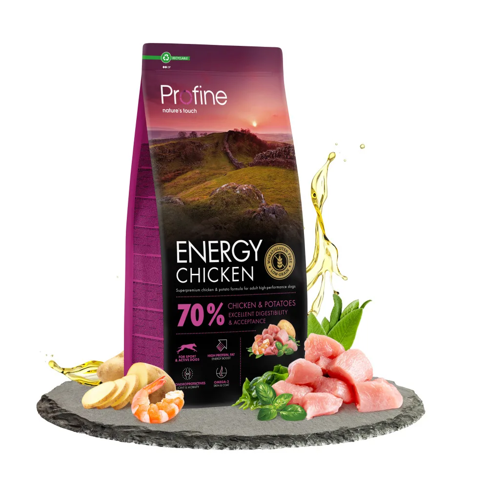 Корм сухий Profine Energy Chicken and Potatoes д/активних собак курка і картопля 12 кг — фото 2