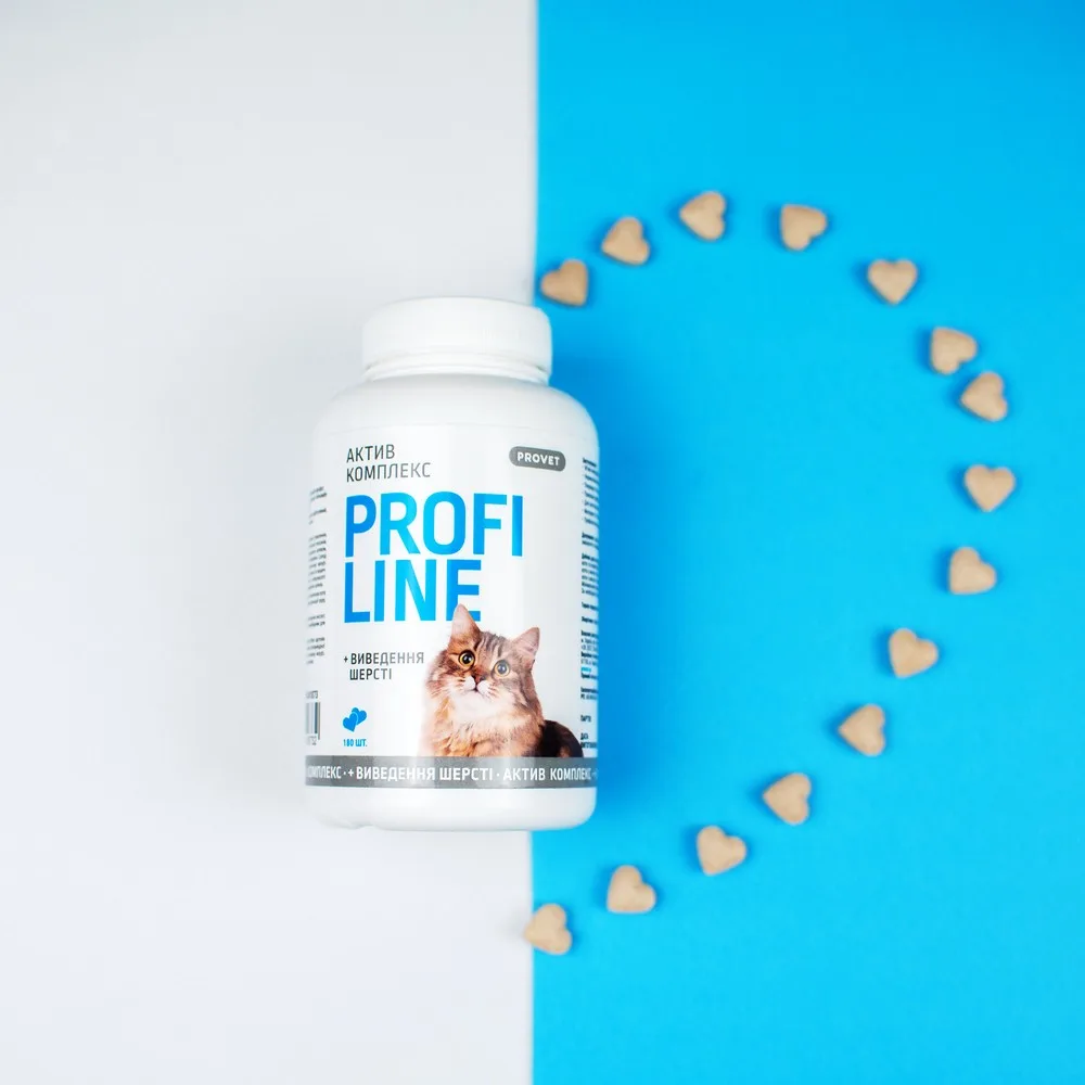 Вітаміни Provet PROFILINE для котів АКТИВ комплекс та виведення шерсті 180 таб — фото 3