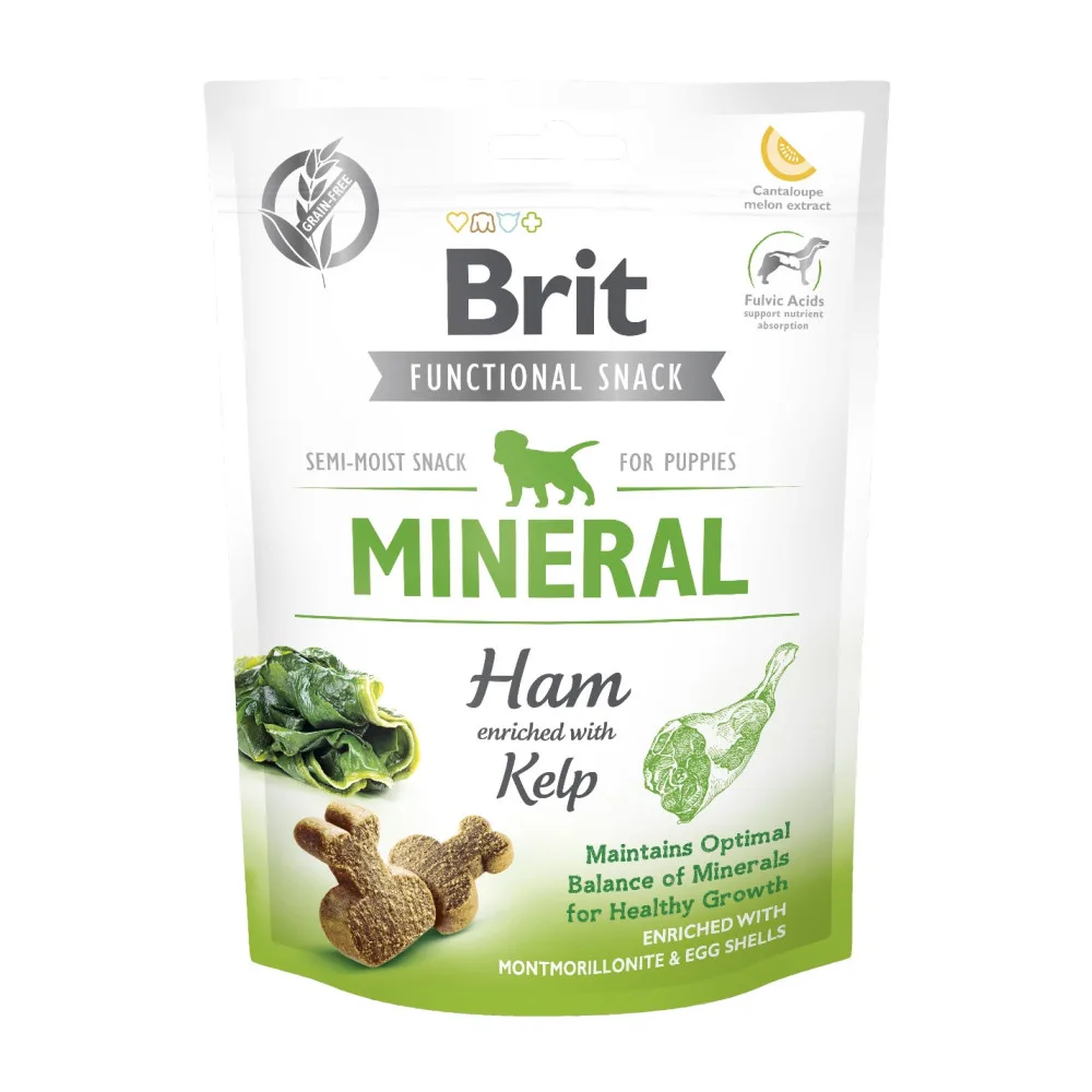 Ласощі Brit Care Functional Snack Mineral Ham для цуценят напіввологі мінерали і шинка 150 г