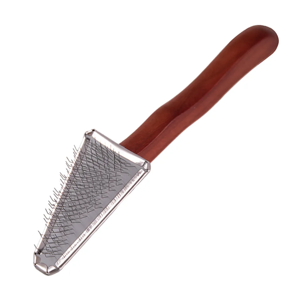 Пуходерка Dezynadog Soft Triangle Slicker Brush трикутна пласка д/важкодоступних місць навколо очей лап та морди д/цуценя