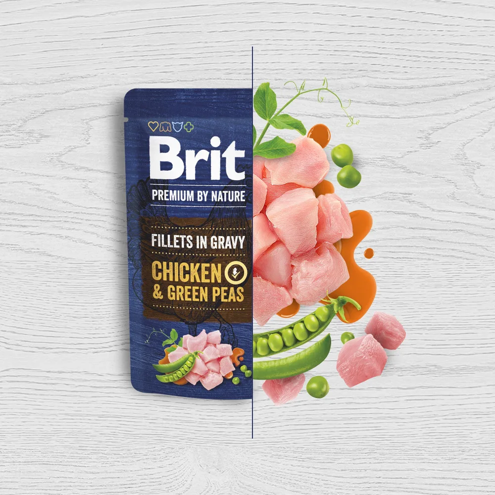 Корм вологий Brit Premium Fillets in Gravy Multipack для собак малих порід філе в соусі Мультипак 12 штх85 г — фото 3