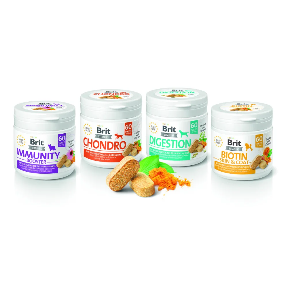 Вітаміни Brit Vitamins Immunity Booster для собак для імунітету 60 таблеток — фото 3