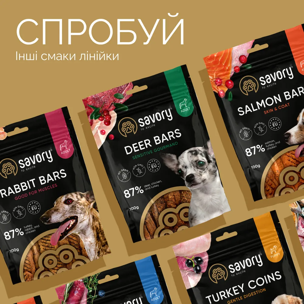 Джерки Savory Fillet Turkey With Duck, філе індички з качкою, 100 г — фото 4